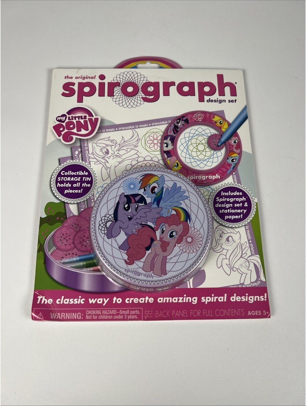 New Sealed- My Little Pony Spirograph Tin and Pad Drawing Set